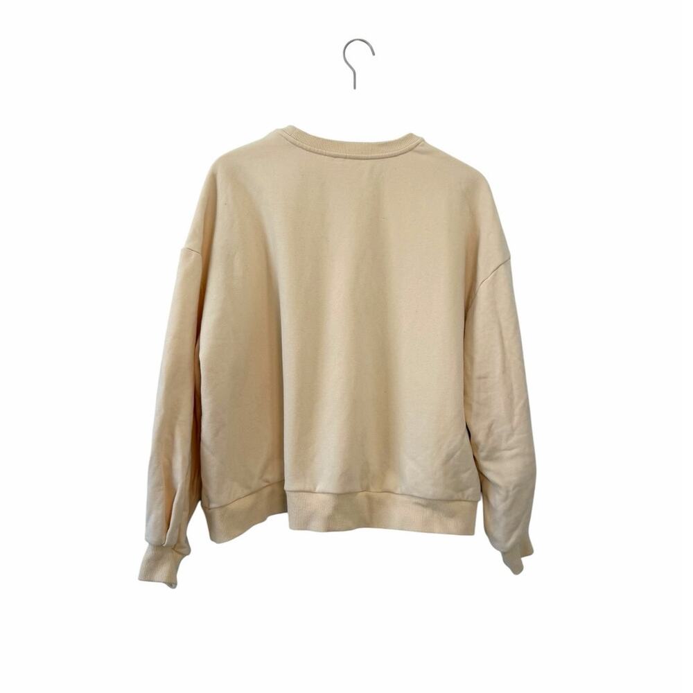 Queen of Sparkles Flower Sequin Sweatshirt Small Floral Pullover Size Small - Picture 7 of 10